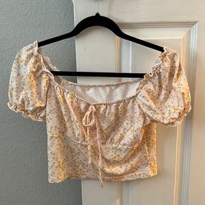 Never worn yellow crop top